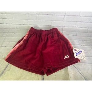 VTG Mizuno Volleyball Shorts NOS Dark Red Unisex Mens Womens Small USA Made